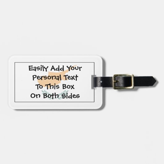 Vlag van Cyprus Easy ID Personal Bagagelabel (Voorkant horizontaal)