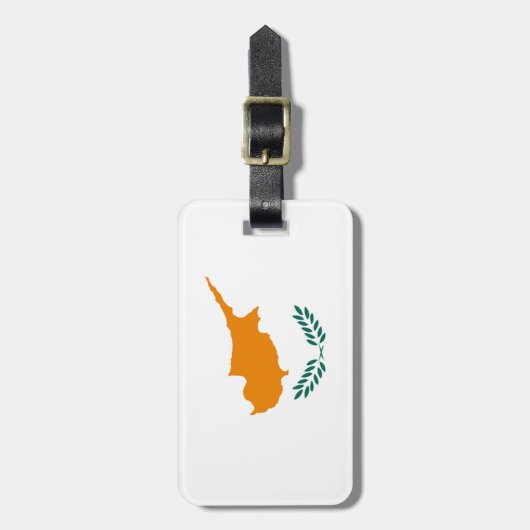 Vlag van Cyprus Easy ID Personal Bagagelabel (Voorkant verticaal)