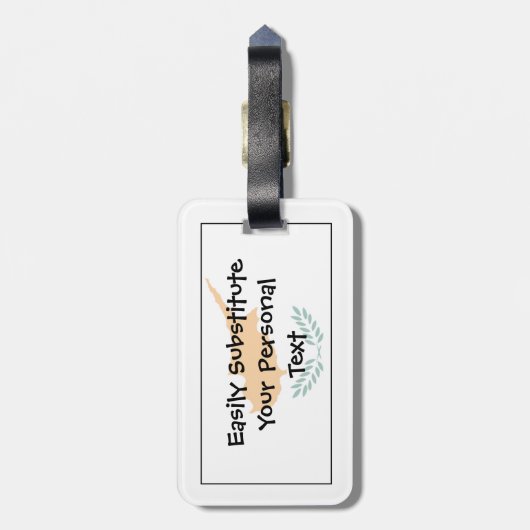 Vlag van Cyprus Easy ID Personal Bagagelabel (Achterkant verticaal)