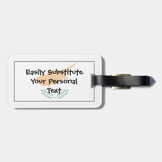 Vlag van Cyprus Easy ID Personal Bagagelabel (Achterkant horizontaal)