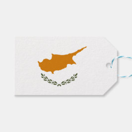 Vlag van Cyprus (Grieks-Cypriotisch) Cadeaulabel