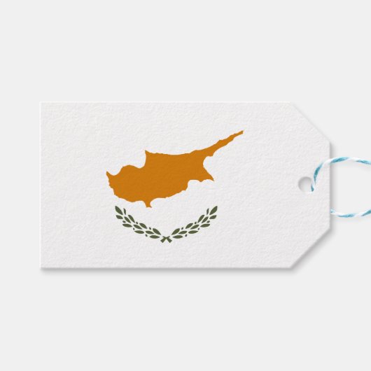 Vlag van Cyprus (Grieks-Cypriotisch) Cadeaulabel (Voorkant (Horizontaal))