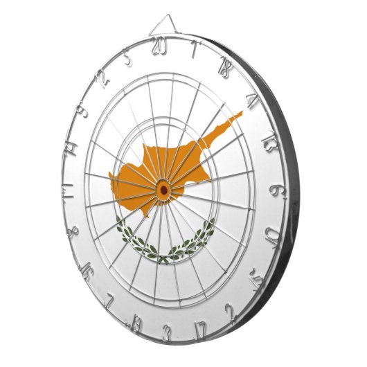 Vlag van Cyprus (Grieks-Cypriotisch) Dartbord (Voorkant Rechts)