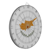 Vlag van Cyprus (Grieks-Cypriotisch) Dartbord (Voorkant Links)