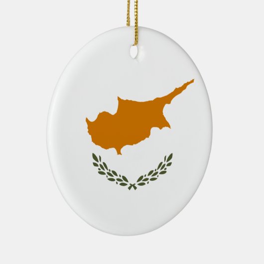 Vlag van Cyprus (Grieks-Cypriotisch) Keramisch Ornament (Rechts)