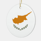 Vlag van Cyprus (Grieks-Cypriotisch) Keramisch Ornament (Links)