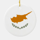Vlag van Cyprus (Grieks-Cypriotisch) Keramisch Ornament (Achterkant)