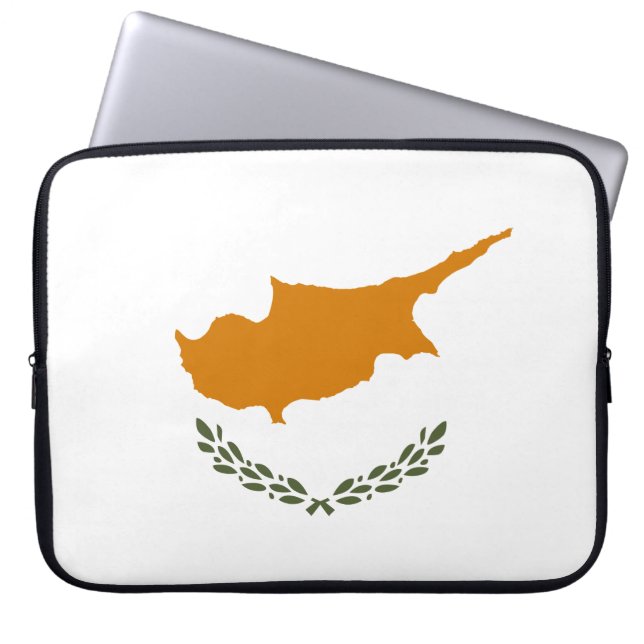 Vlag van Cyprus (Grieks-Cypriotisch) Laptop Sleeve (Voorkant)