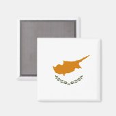Vlag van Cyprus (Grieks-Cypriotisch) Magneet (Voorkant / Achterkant)