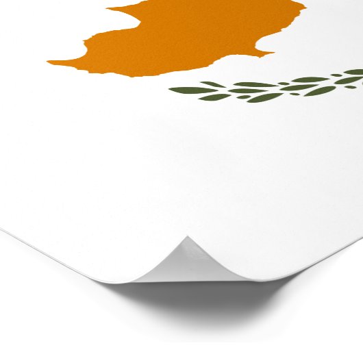 Vlag van Cyprus (Grieks-Cypriotisch) Poster (Hoek)