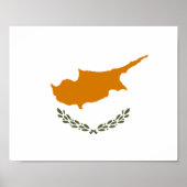 Vlag van Cyprus (Grieks-Cypriotisch) Poster (Voorkant)