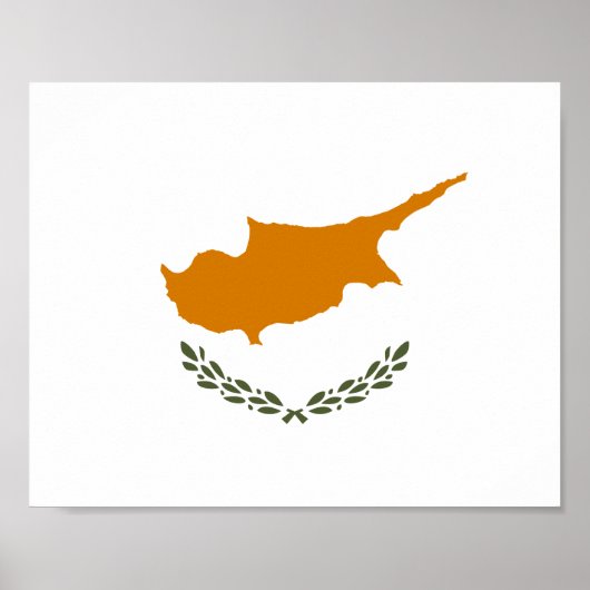 Vlag van Cyprus (Grieks-Cypriotisch) Poster (Voorkant)