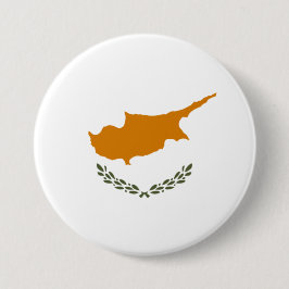 Vlag van Cyprus (Grieks-Cypriotisch) Ronde Button 7,6 Cm