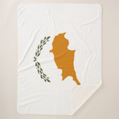 Vlag van Cyprus (Grieks-Cypriotisch) Sherpa Deken (Voorkant)