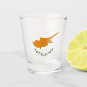 Vlag van Cyprus (Grieks-Cypriotisch) Shot Glas (Voorkant)