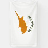 Vlag van Cyprus (Grieks-Cypriotisch) Spandoek (Verticaal)
