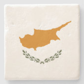 Vlag van Cyprus (Grieks-Cypriotisch) Stenen Onderzetter (Voorkant)