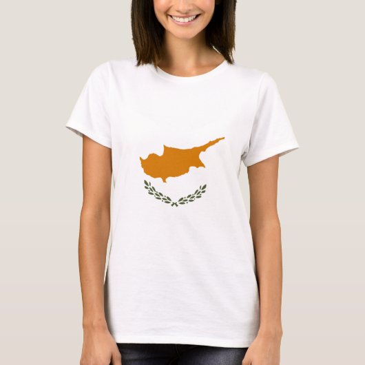 Vlag van Cyprus (Grieks-Cypriotisch) T-shirt (Voorkant)