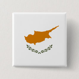 Vlag van Cyprus (Grieks-Cypriotisch) Vierkante Button 5,1 Cm