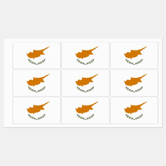 Vlag van Cyprus Labels (Vel)