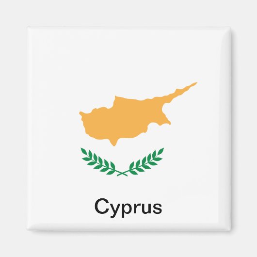 Vlag van Cyprus Magneet (Voorkant)