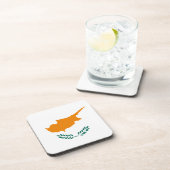 Vlag van Cyprus Onderzetter (Rechterzijde)