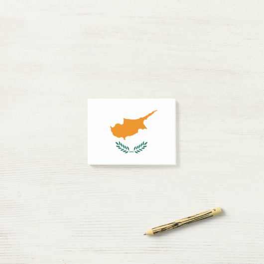 Vlag van Cyprus-Post-it® notes (Op bureau)