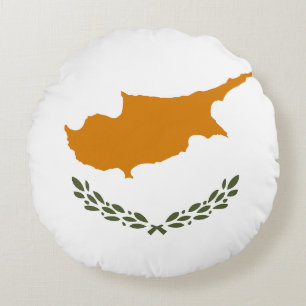 Vlag van Cyprus Rond Kussen