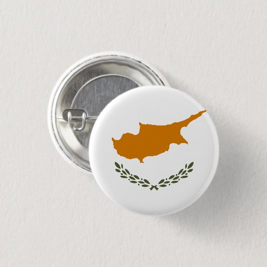 Vlag van Cyprus Ronde Button 3,2 Cm (Voorkant /achterkant)