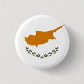 Vlag van Cyprus Ronde Button 3,2 Cm (Voorkant)