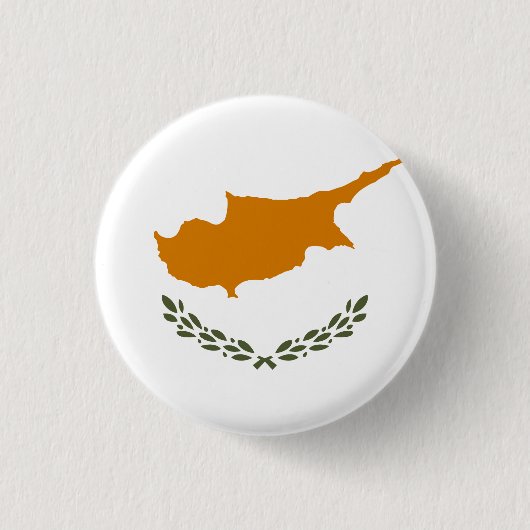 Vlag van Cyprus Ronde Button 3,2 Cm (Voorkant)