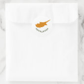 Vlag van Cyprus Ronde Sticker (Tas)