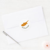 Vlag van Cyprus Ronde Sticker (Envelop)