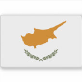Vlag van Cyprus Sticker (Voorkant)