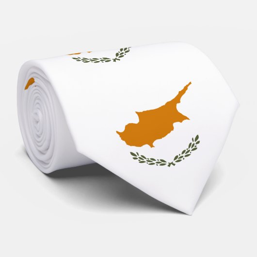 Vlag van Cyprus Stropdas (Opgerold)