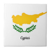 Vlag van Cyprus Tegeltje (Voorkant)
