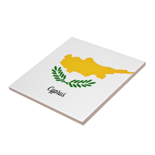 Vlag van Cyprus Tegeltje (Zijkant)