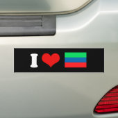 Vlag van Dagestan Bumpersticker (Op auto)
