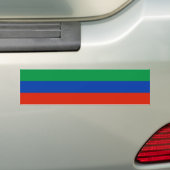 Vlag van Dagestan Bumpersticker (Op auto)