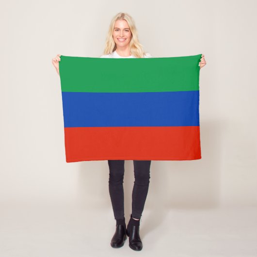 Vlag van Dagestan Fleece Deken (In situ)