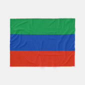Vlag van Dagestan Fleece Deken (Voorkant (Horizontaal))