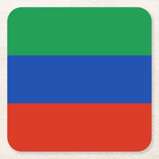 Vlag van Dagestan Kartonnen Onderzetters (Voorkant)