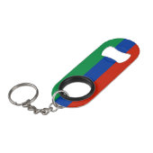 Vlag van Dagestan Mini Flessenopener (Voorkant Gekanteld)