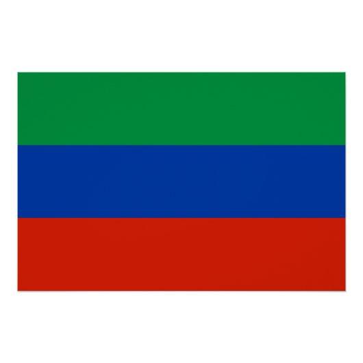 Vlag van Dagestan Perfect Poster (Voorkant)