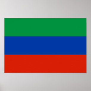 Vlag van Dagestan Poster