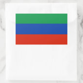 Vlag van Dagestan Rechthoekige Sticker (Tas)