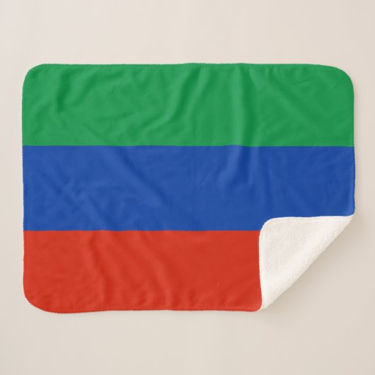 Vlag van Dagestan Sherpa Deken (Voorkant (horizontaal))
