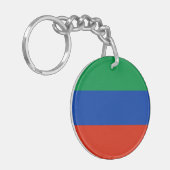 Vlag van Dagestan Sleutelhanger (Voorkant Links)