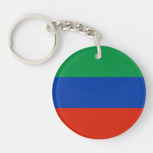 Vlag van Dagestan Sleutelhanger (Voorkant)
