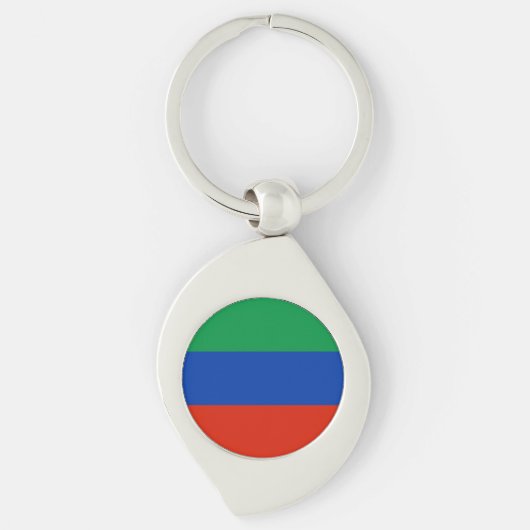 Vlag van Dagestan Sleutelhanger (Voorkant)